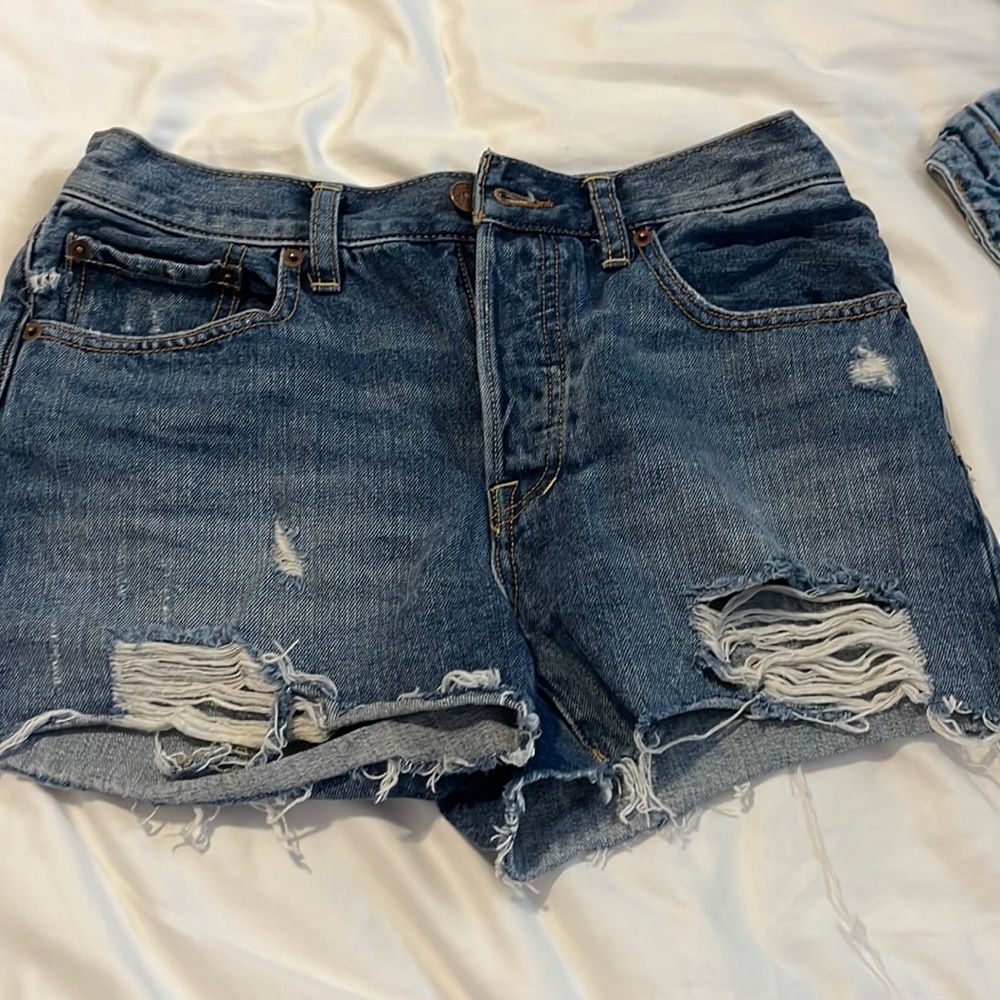 free people denim shorts